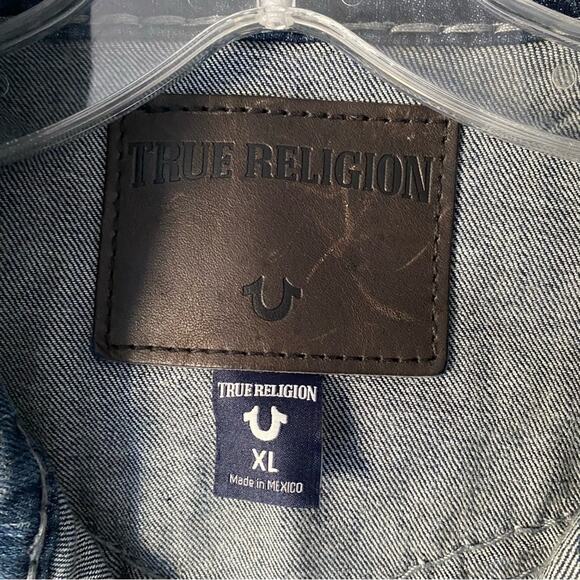 True Religion Men’s Jimmy Super T Blue Denim Jean Jacket size XL - Picture 11 of 11